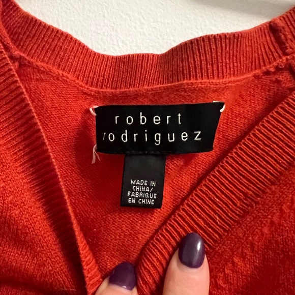 Robert Rodriguez Cashmere Cardigan Sweater- Red- Size M - Picture 6 of 14